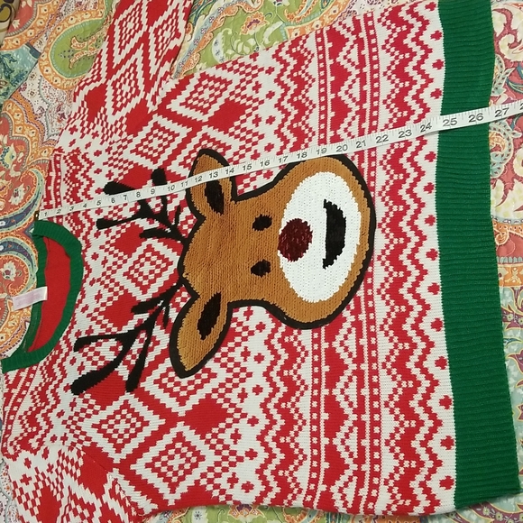 Rudy Reindeer W/Sequins UGLY Christmas Sweater - Picture 8 of 8